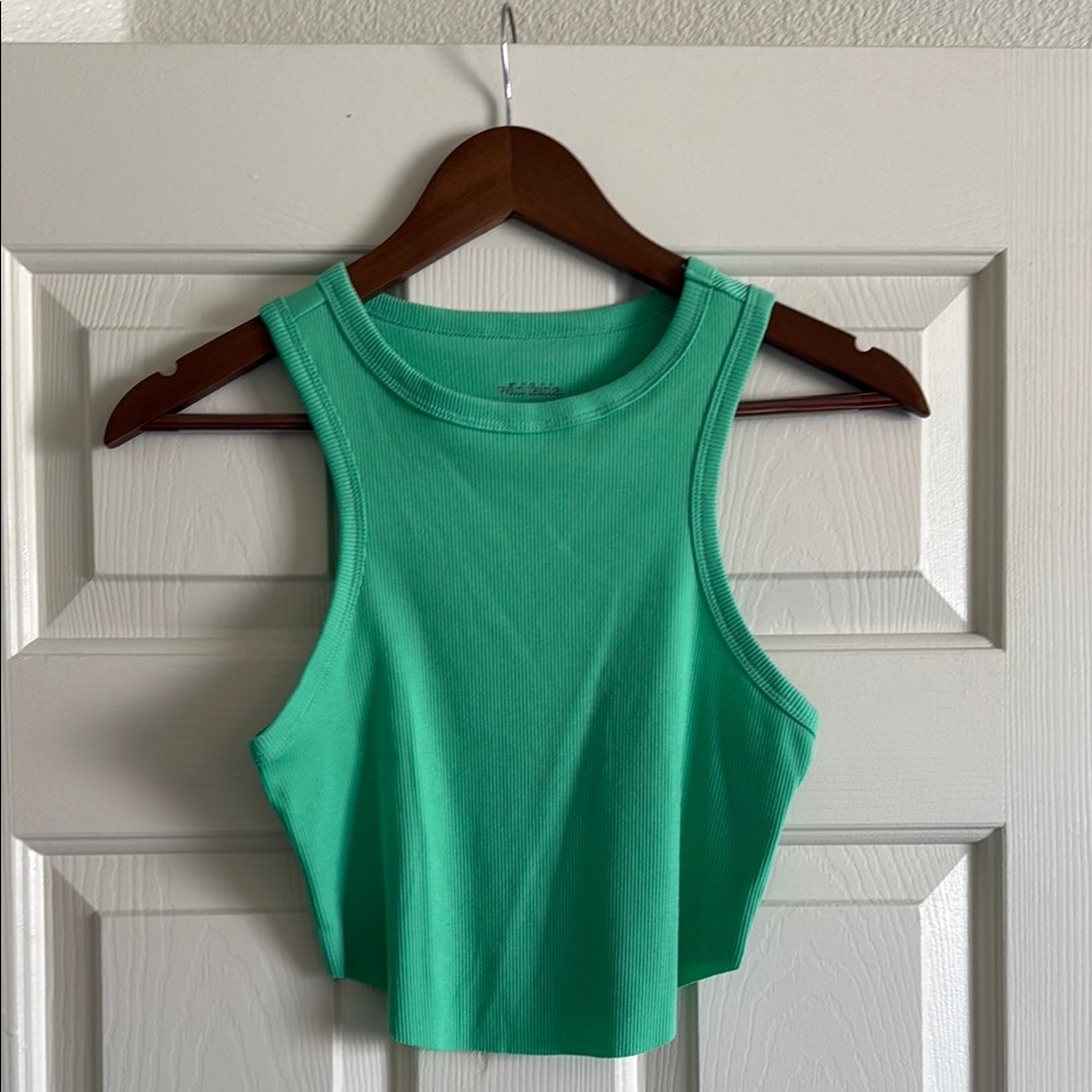Wild Fable Green Sleeveless Crop Tank Top
